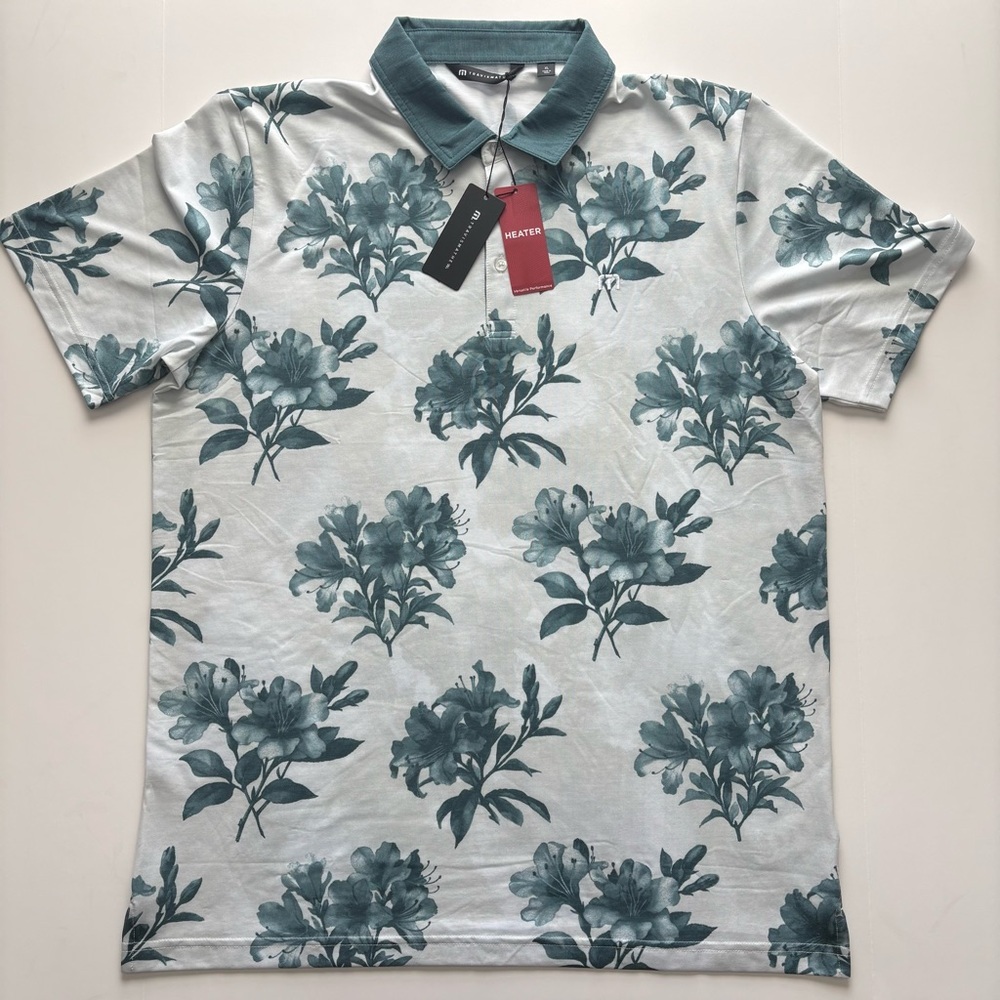 Men’s Travis Mathew Golf Featherweight Magnolia Polo Shirt 2XL NWT MSRP $105